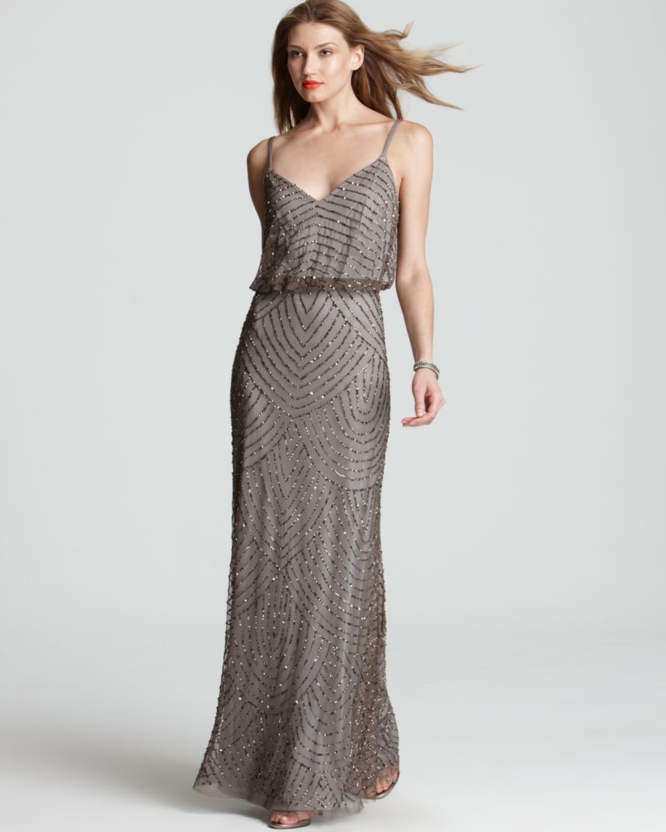 blouson evening gown