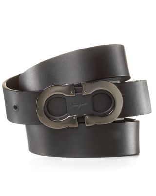 Salvatore Ferragamo Double Gancini Leather Belt | Bloomingdale's