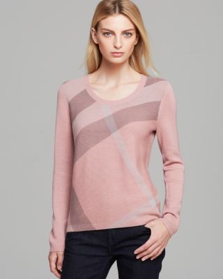 check exploded brit burberry sweater