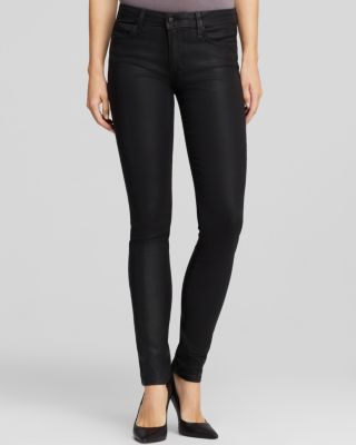 Joe's Jeans Coated Mid Rise Skinny in Jet Black Bloomingdale's