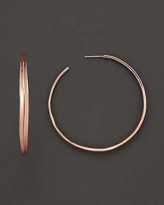 Ippolita Rosé "Fettucine" Hoop Earrings