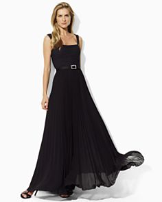 Lauren by Ralph Lauren Dress Sunburst Pleated Gown Lauren by Ralph Lauren Dress Sunburst Pleated Gown