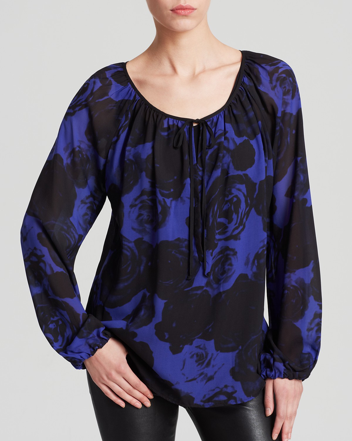Kut from the Kloth Brianna Rose Print Blouse | Bloomingdale's