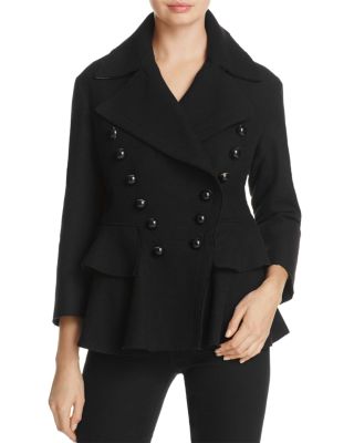 BURBERRY Breasted Coat,2600538BLACK