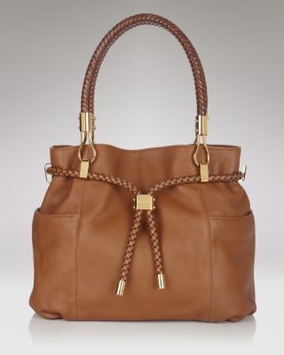 michael kors skorpios drawstring satchel apricot leather