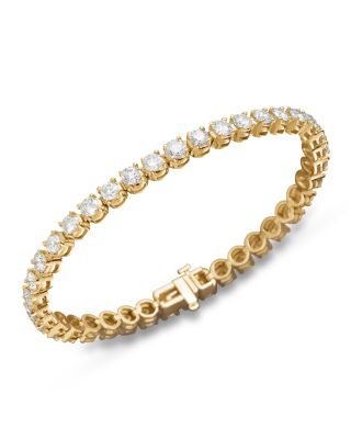 Certified Diamond Tennis Bracelet In 14K Yellow Gold, 8.0 Ct. T.w ...