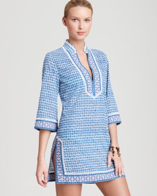 Tory Burch Swimsuit Cover Up Tunic - Moray | Bloomingdale's