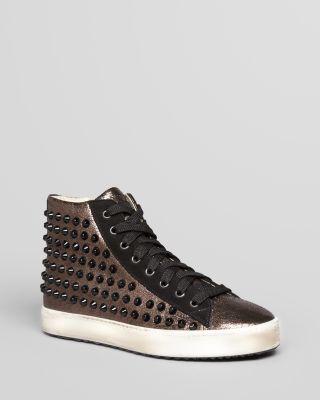 Stokton Lace Up High Top Sneakers - Studded | Bloomingdale's