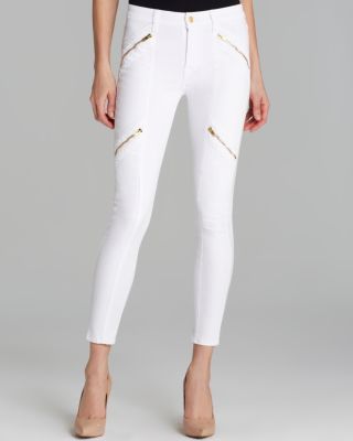 white moto pants