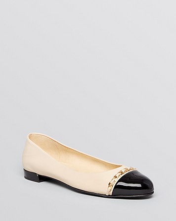 Stuart Weitzman Cap Toe Ballet Flats - Legacy Chain | Bloomingdale's