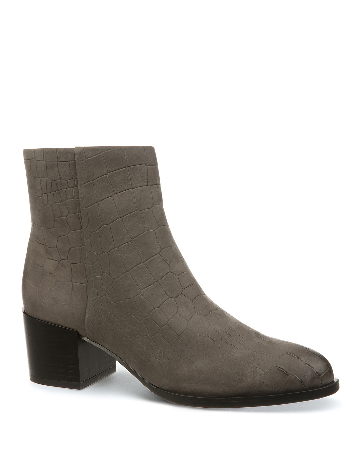 Sam Edelman Joey Croc-Embossed Mid Heel Booties | Bloomingdale's