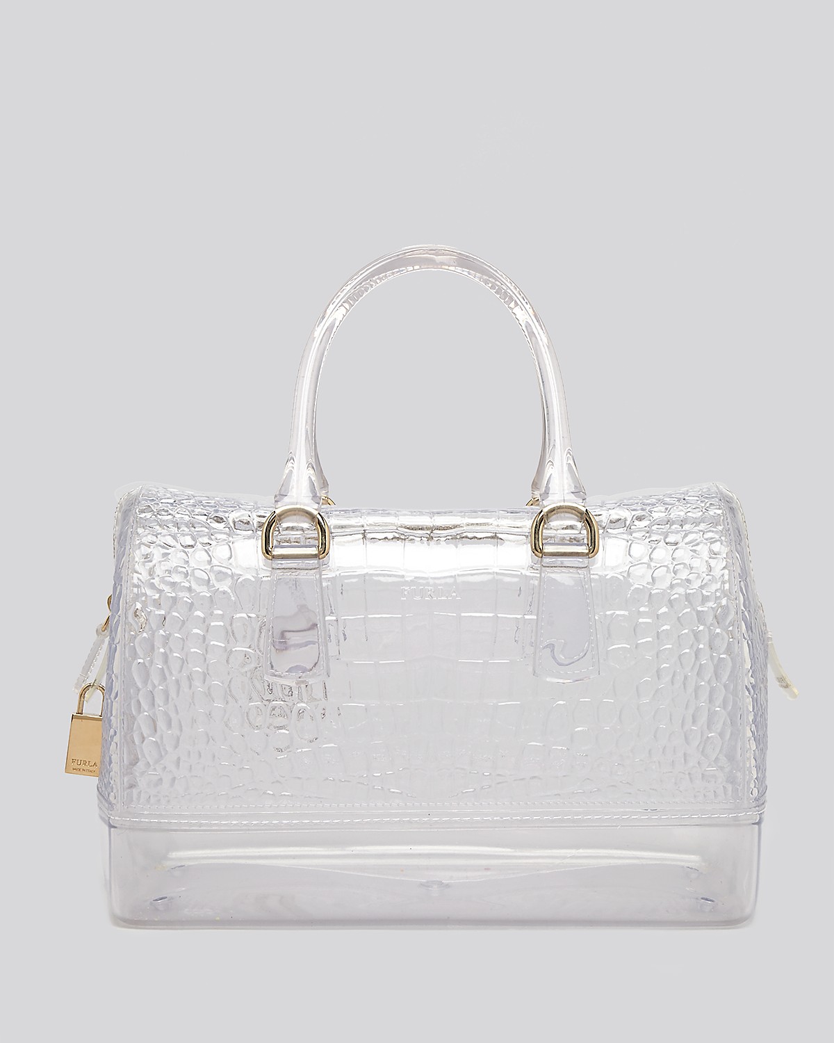 Furla Satchel - Candy Clear Croc Embossed | Bloomingdale's