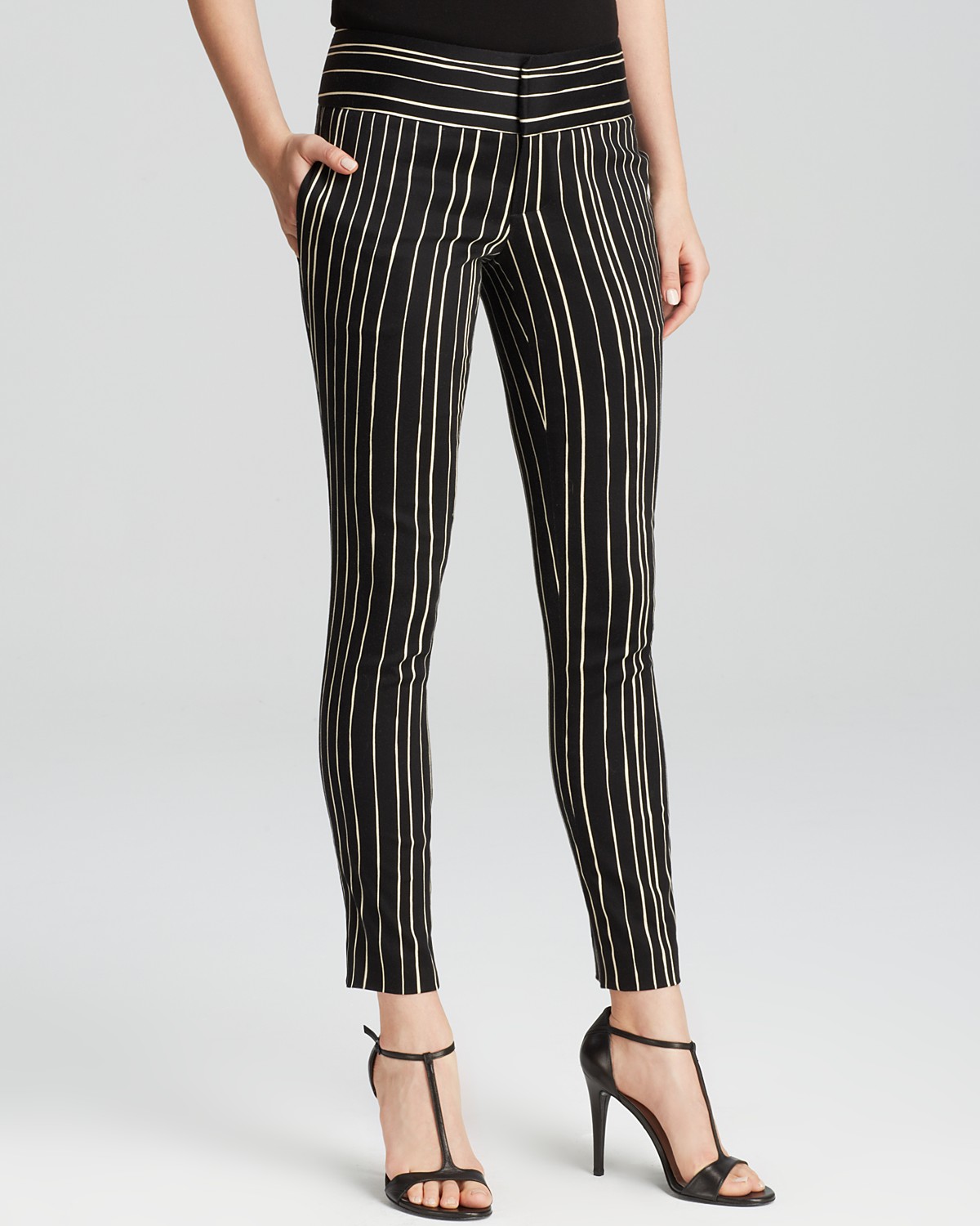 Alice + Olivia Pants - Slim Ankle Stripe | Bloomingdale's