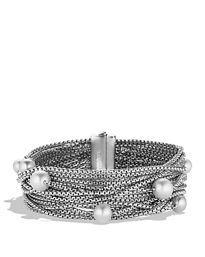 David Yurman Sixteen-Row Chain Bracelet with Pearls