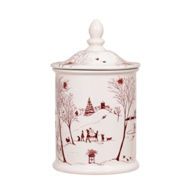 Juliska Country Estate Cookie Jar Winter Frolic, Holiday Traditions Ruby | Bloomingdale&#39;s