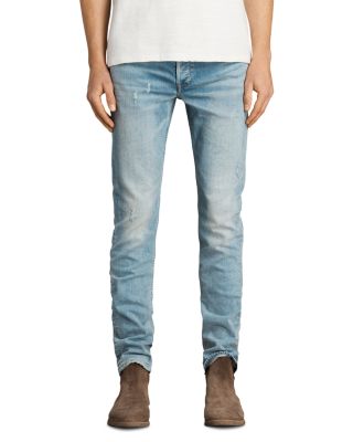 Allsaints Idol Iggy Straight Fit Jeans In Indigo Blue In Light Indigo Blue