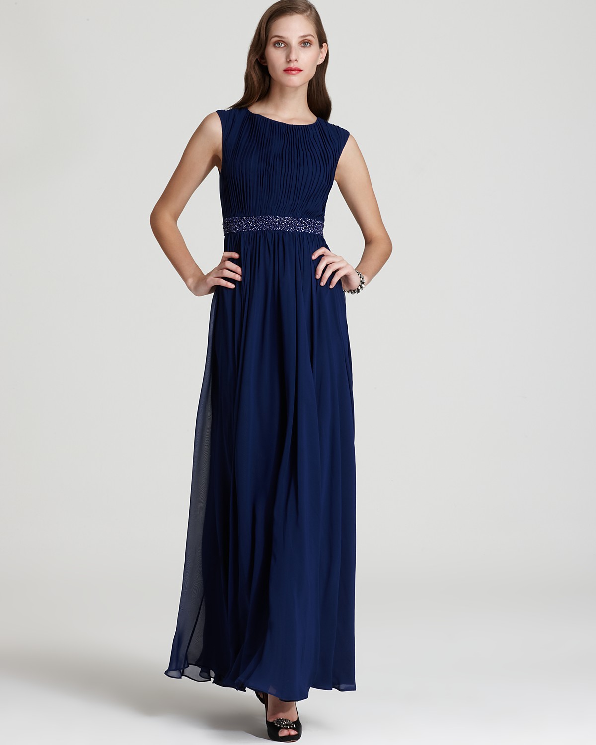 Aidan Mattox Gown - Beaded Waist | Bloomingdale's