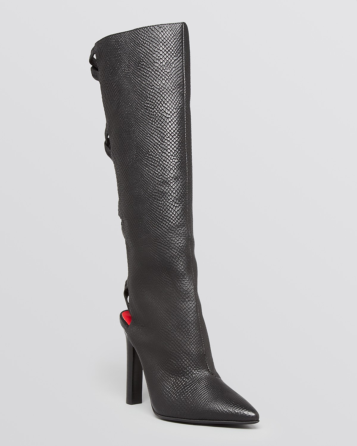 Jeffrey Campbell Pointed Toe Tall Boots - Dominica Snake-Embossed | Bloomingdale's