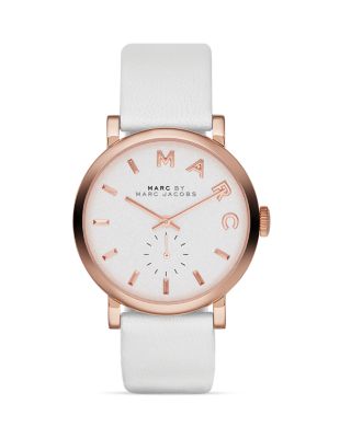 MARC BY MARC JACOBS White Baker Watch, 36mm_0