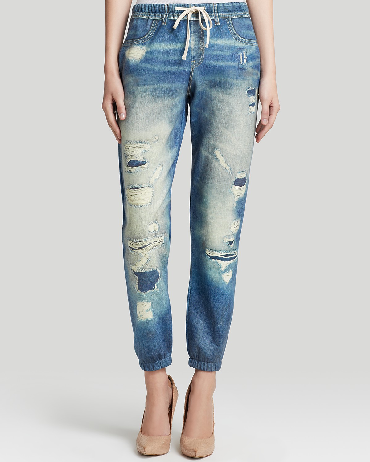GUESS Pants - Lounge Digital Denim Print | Bloomingdale's