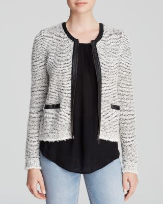 Joie Jacket - Jacolyn B Tweed Zip | Bloomingdale's