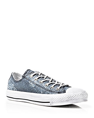 Converse Flat Lace Up Low Top Sneakers - Embossed | Bloomingdale's