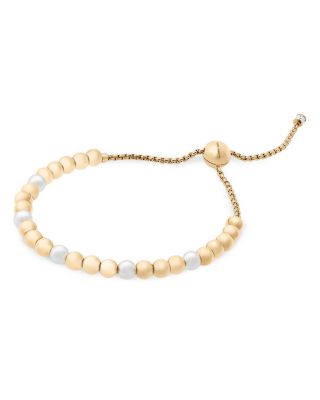 michael kors beaded bracelet rose gold