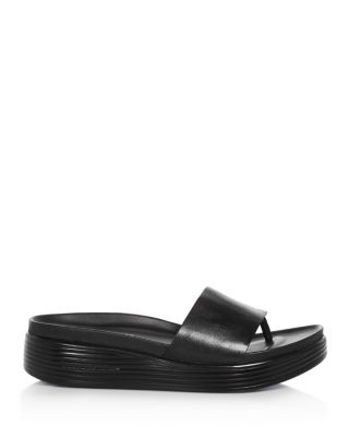 Shop Gucci Fifi Platform Demi Wedge Thong Sandals In Black