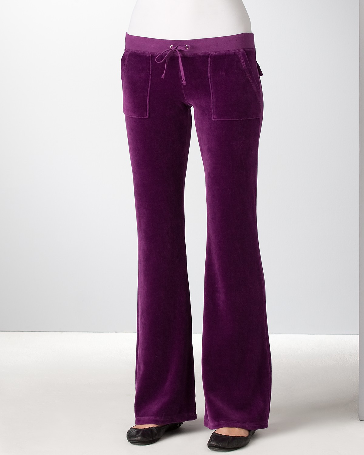 Juicy Couture Snap-Pocket Velour Pants in O'Groats | Bloomingdale's