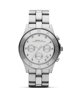 MARC BY MARC JACOBS "BLADE" Three-Eye Chronograph with Stainless Steel Bracelet, 40 mm_0