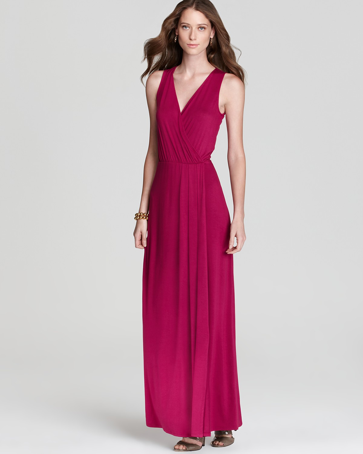 Three Dots Sleeveless Pleated Maxi Dress | Bloomingdale's