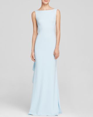 sleeveless high neck gown