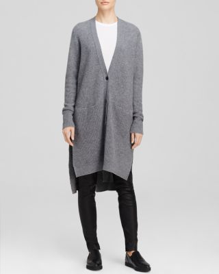 vince cashmere ribbed cardigan