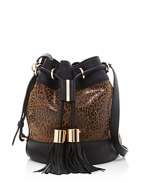 See by Chloé Vicki Leopard Print Bucket Bag