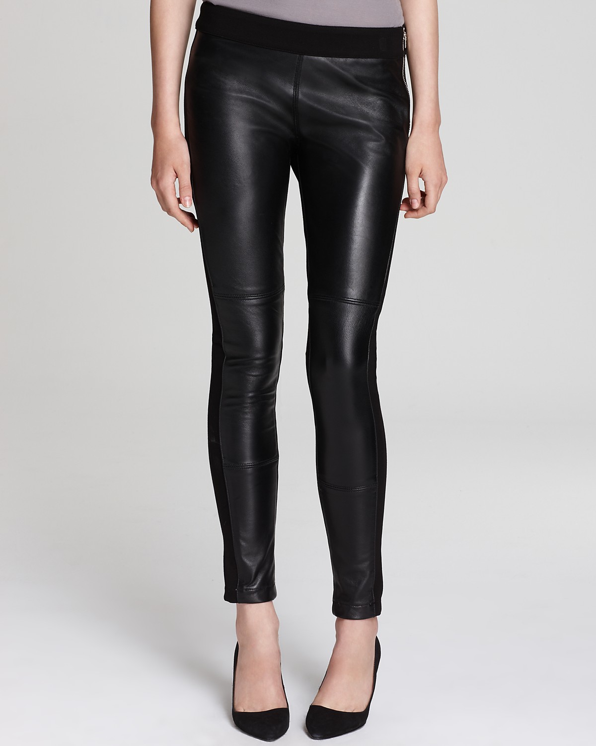 GUESS Jeans - Skinny Leather & Ponte Leggings | Bloomingdale's