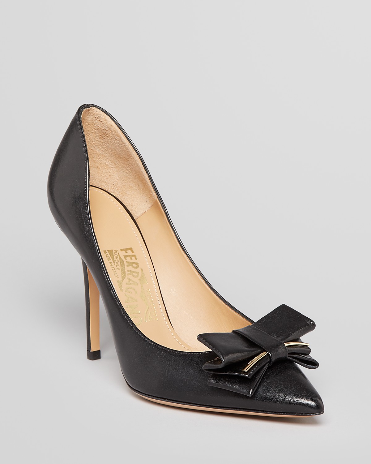 Salvatore Ferragamo Pointed Toe Pumps - Ornament Bow Runa High Heel | Bloomingdale's