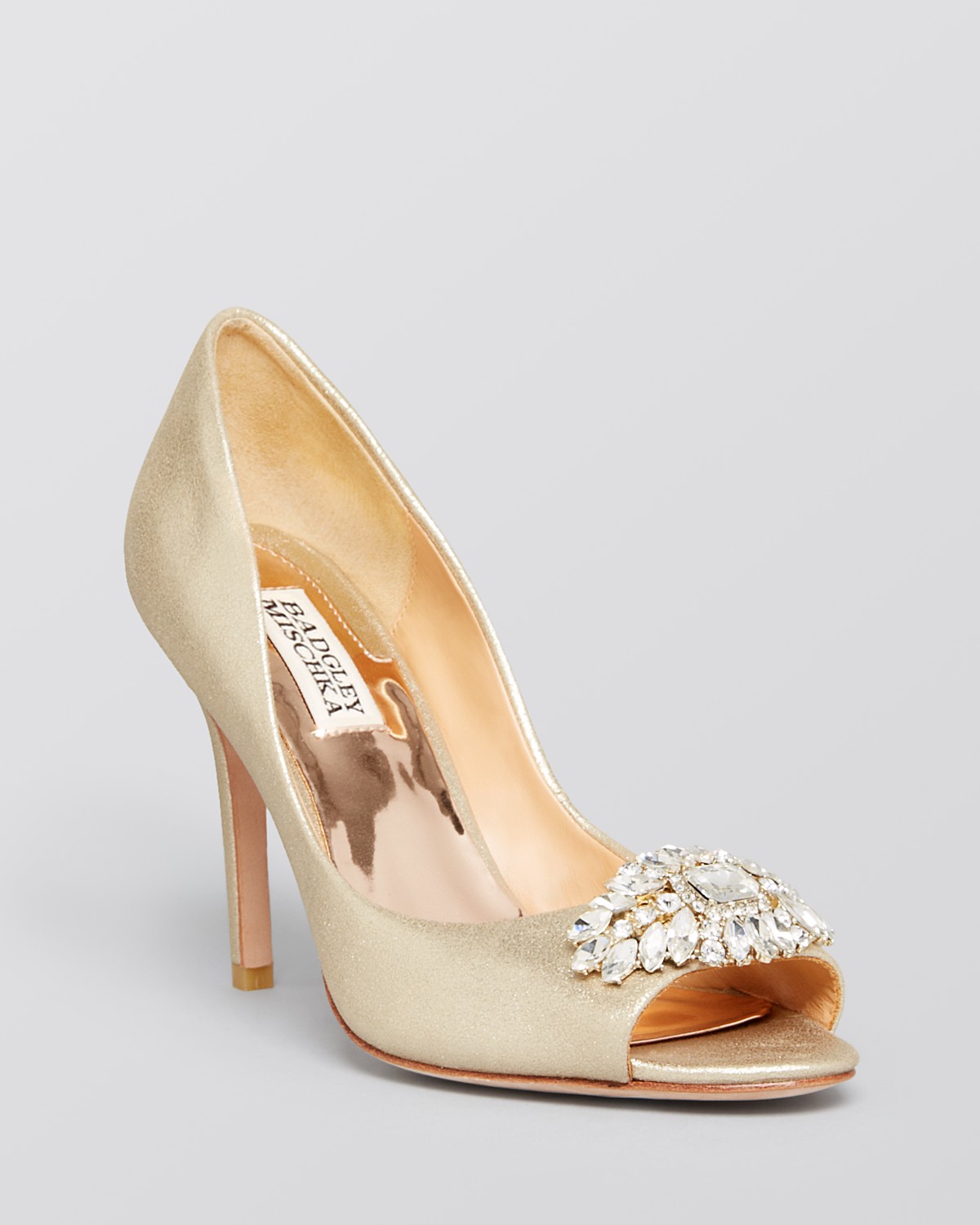 Badgley Mischka Open Toe Evening Pumps - Lavender II High Heel | Bloomingdale's