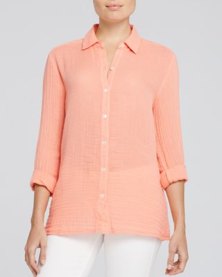 Three Dots Gauze shirt Bloomingdale's