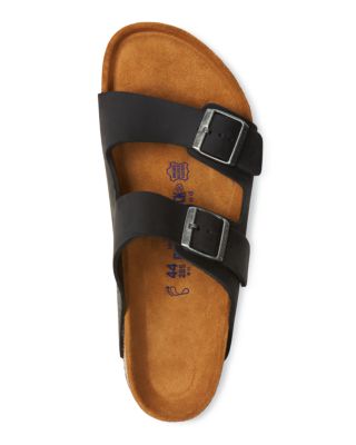 birkenstock men's arizona oiled leather slide sandals