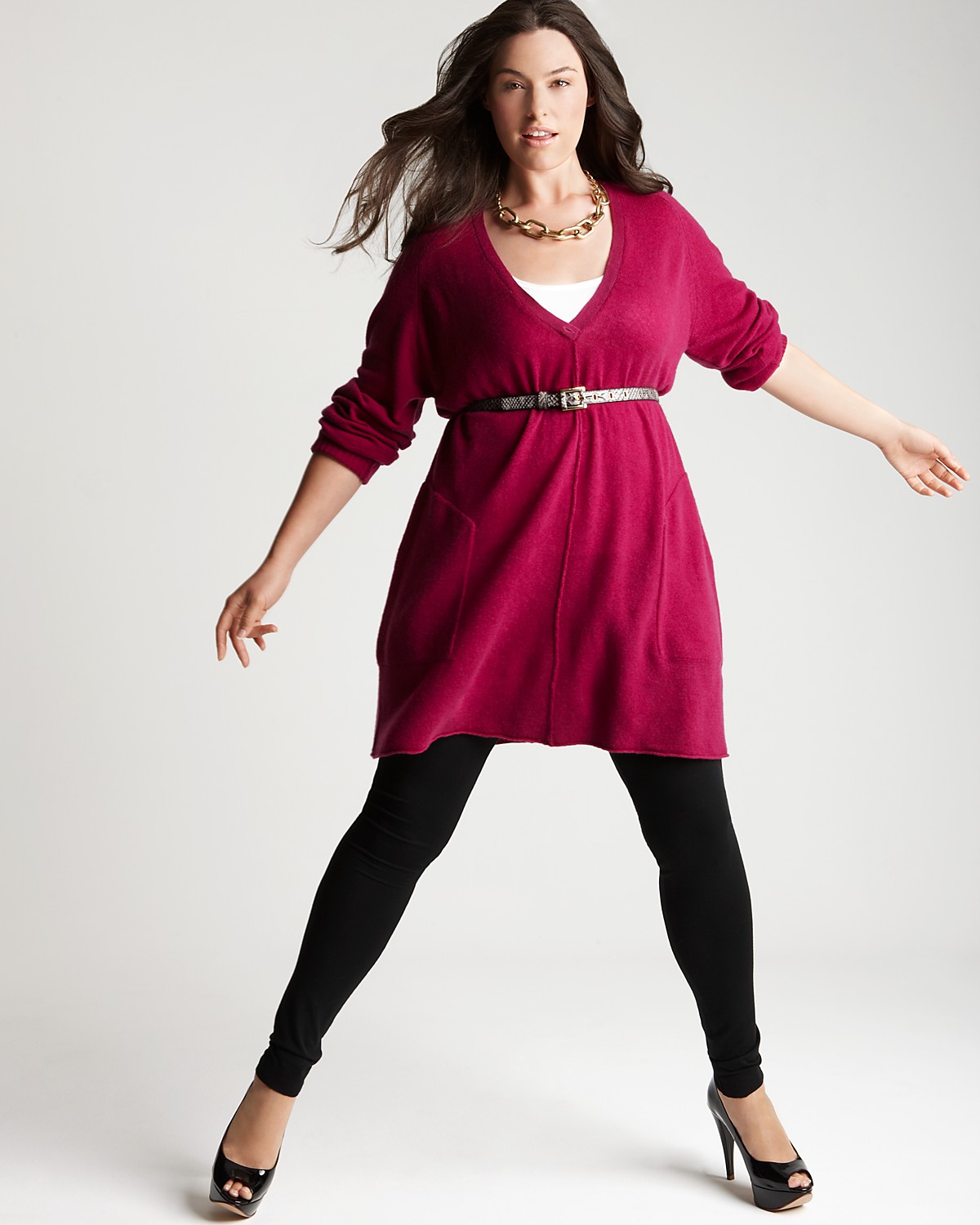 Cashmere Exclusively by Bloomingdale's Plus Size Pocket Tunic | Bloomingdale's