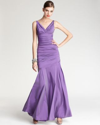 Theia Gown - Draped Taffeta | Bloomingdale's