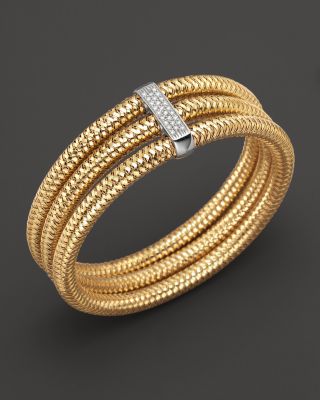 Roberto Coin 18K Yellow Gold Diamond Primavera Bangle | Bloomingdale's