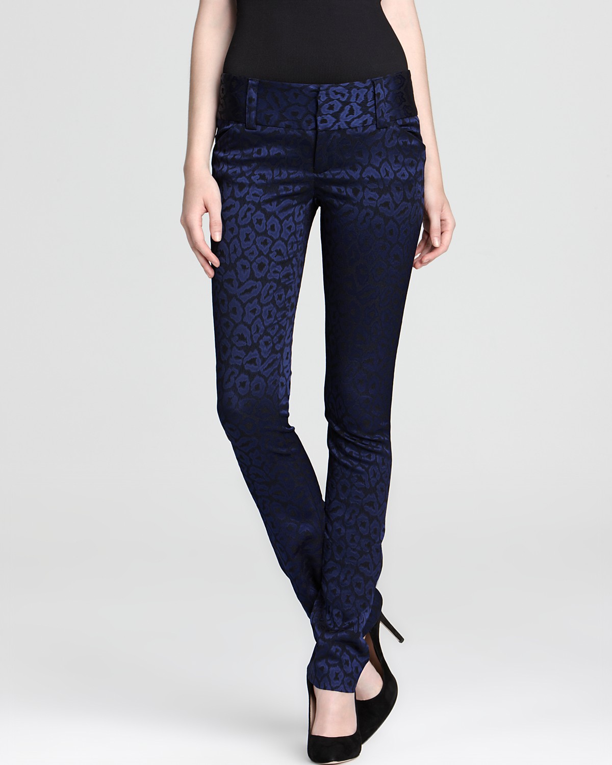 Alice + Olivia Pants - Skinny Leopard Print | Bloomingdale's