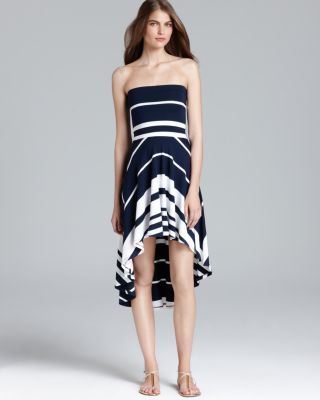 Aqua Dress - Variegated Stripe Strapless | Bloomingdale's