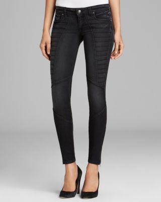 Frankie B Jeans - Motocross Zip Skinny In Onyx | Bloomingdale's