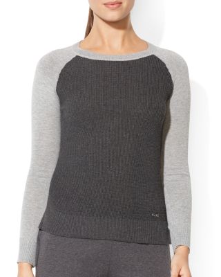 windsor color block waffle knit pullover
