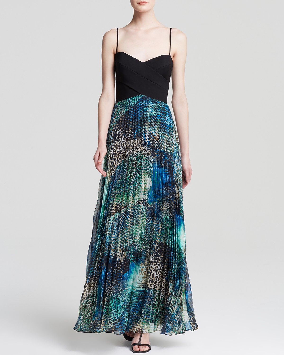 Laundry by Shelli Segal Gown - Crisscross Bodice & Pleated Skirt | Bloomingdale's
