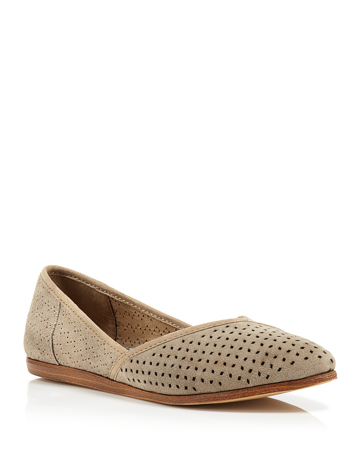TOMS Perforated Pointed Toe Flats - Jutti | Bloomingdale's