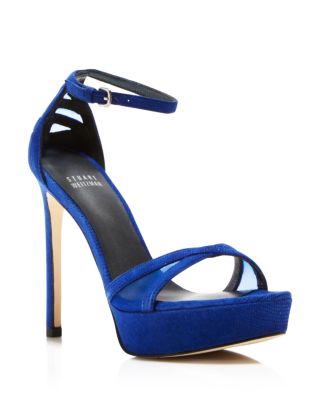 stuart weitzman embossed ankle sandals strap platform