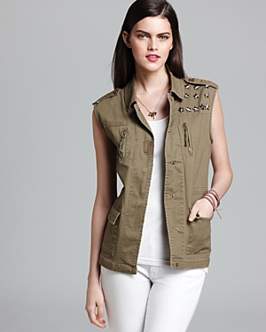 Get this Aqua Star Stud Army Vest at the Bloomingdales Friends and Family Sale
